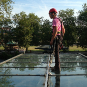 Pose ligne de vie rail